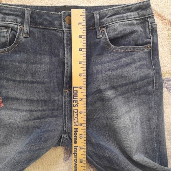 Sundance Driftwood Kelly Embroidered Jeans Womens 28 Bootcut Cottagecore Floral - Picture 8 of 14